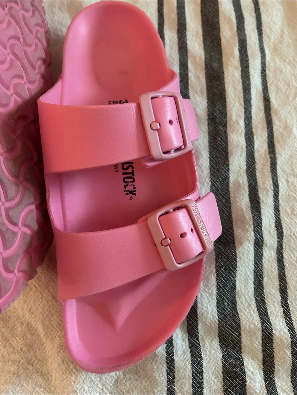 Birkenstock Kids Bubblegum Pink Two-Strap EVA Sandals